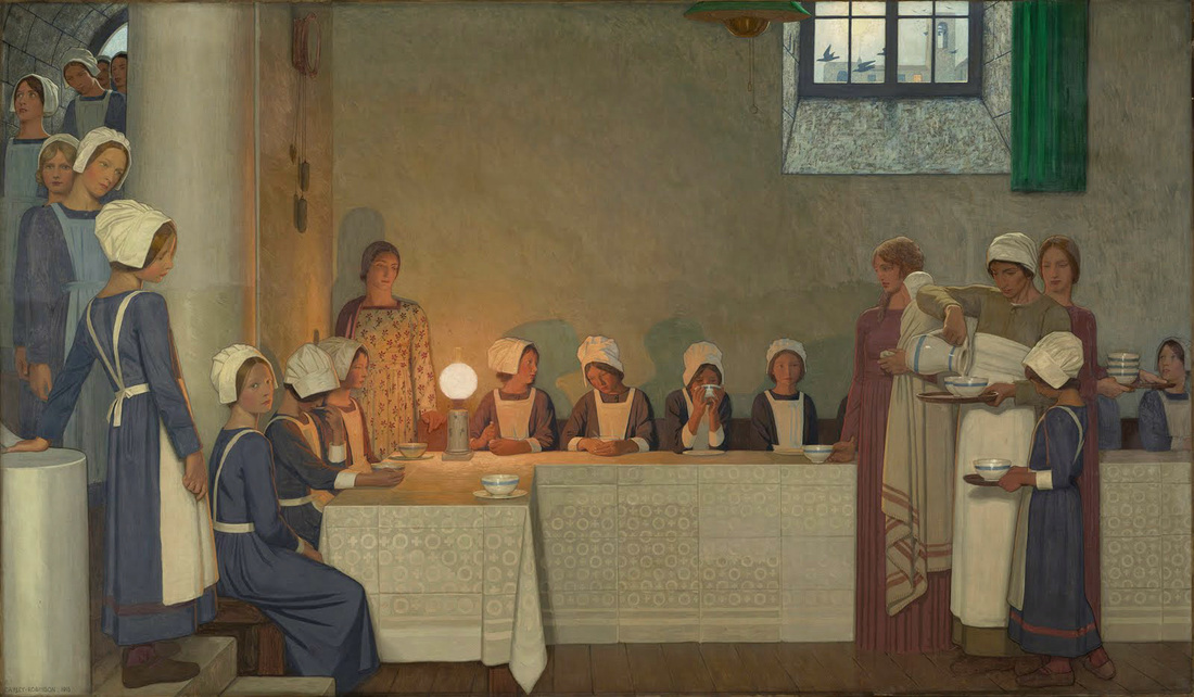 Frederick Cayley Robinson, Acts of Mercy: Orphans I, 1915